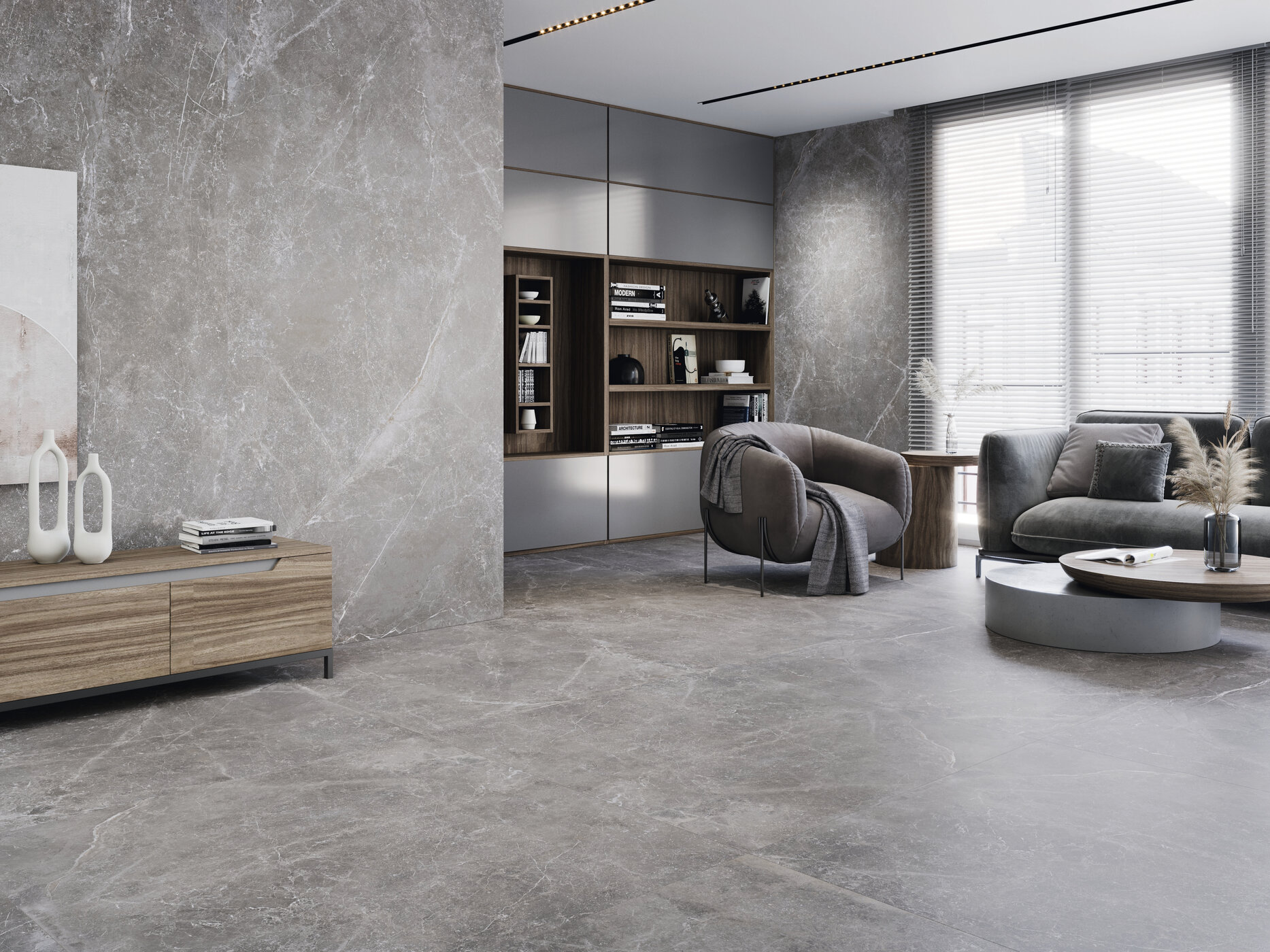 Großformatfliese AB Pietra Antica Grigio 120x260cm 6 mm oder 7 mm