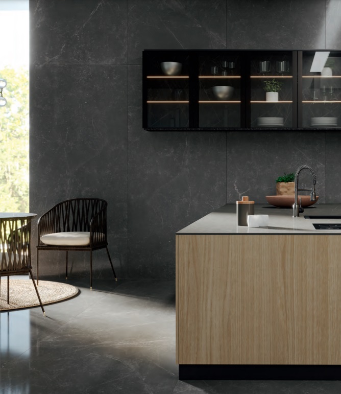 Großformatfliese AB Pietra Antica Nero 120x260cm 6 mm oder 7 mm