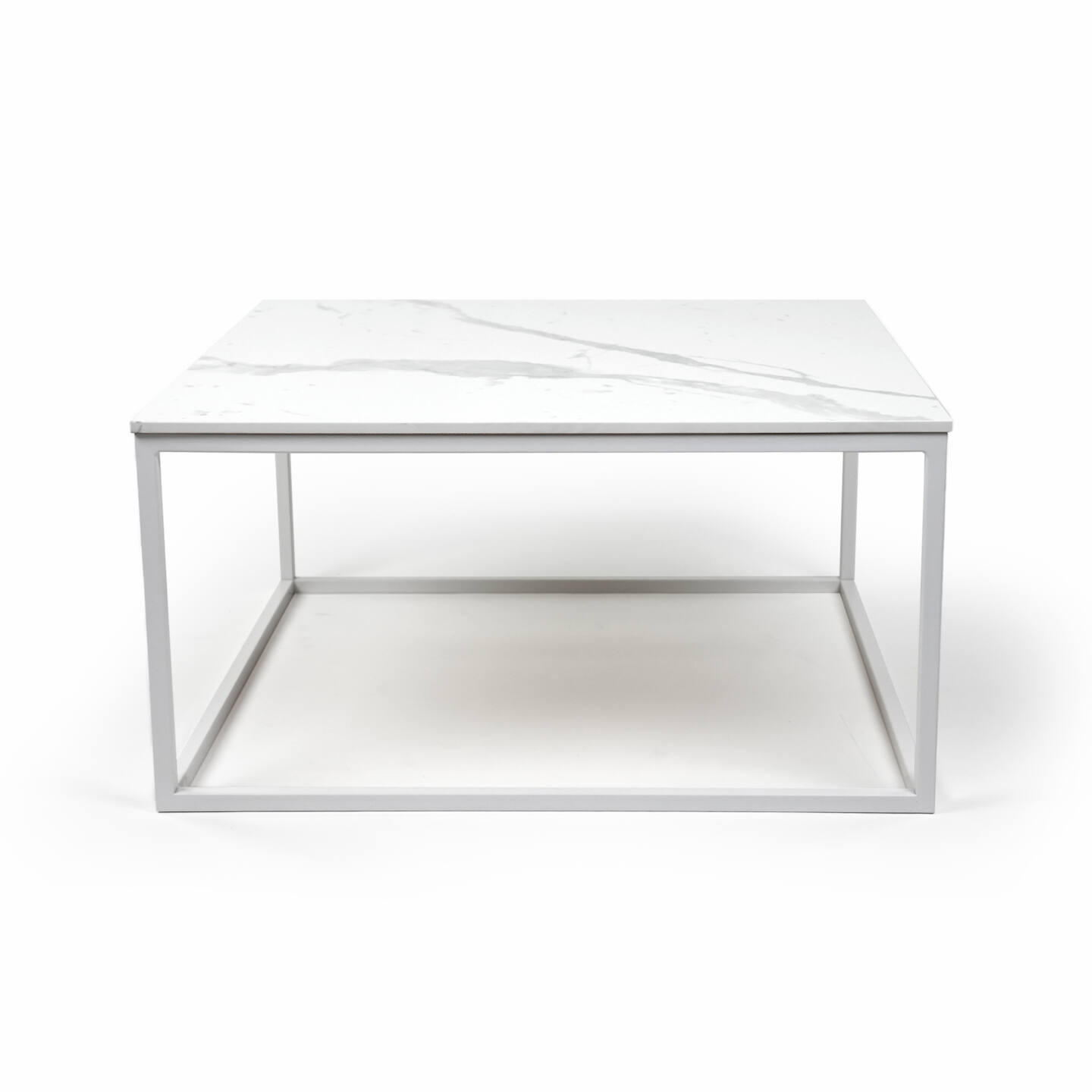 Tisch Franko Lindi aus Franko Keramik Bianco Statuario Venato 80×80
