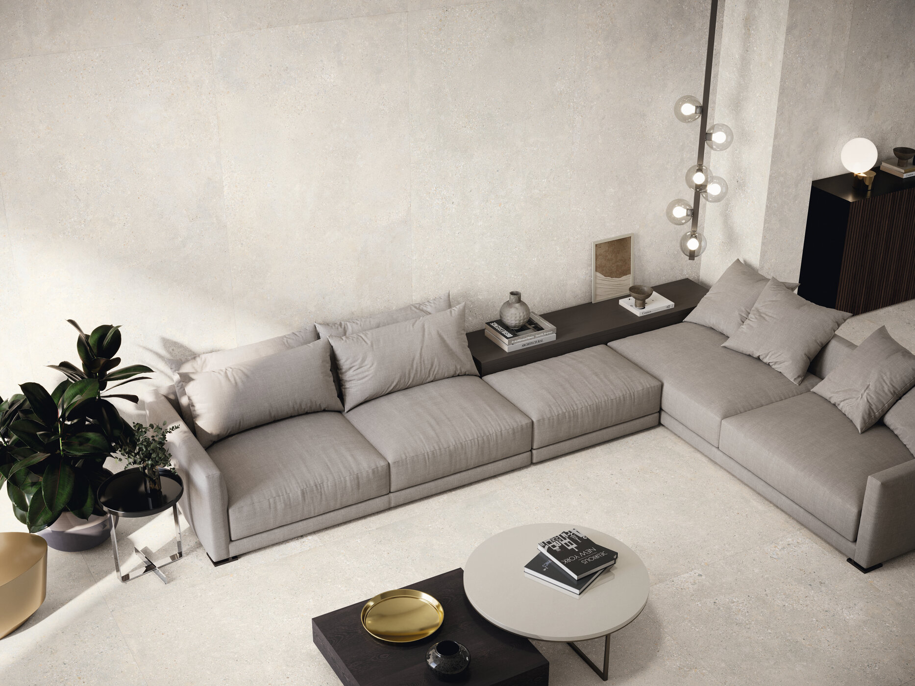 Großformatfliese AB Promenade Creme 120x260cm 6 mm