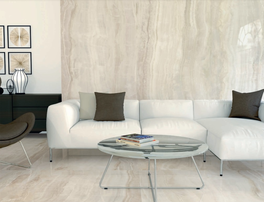 Großformatfliese AB Queen Ivory 120x260cm 7 mm