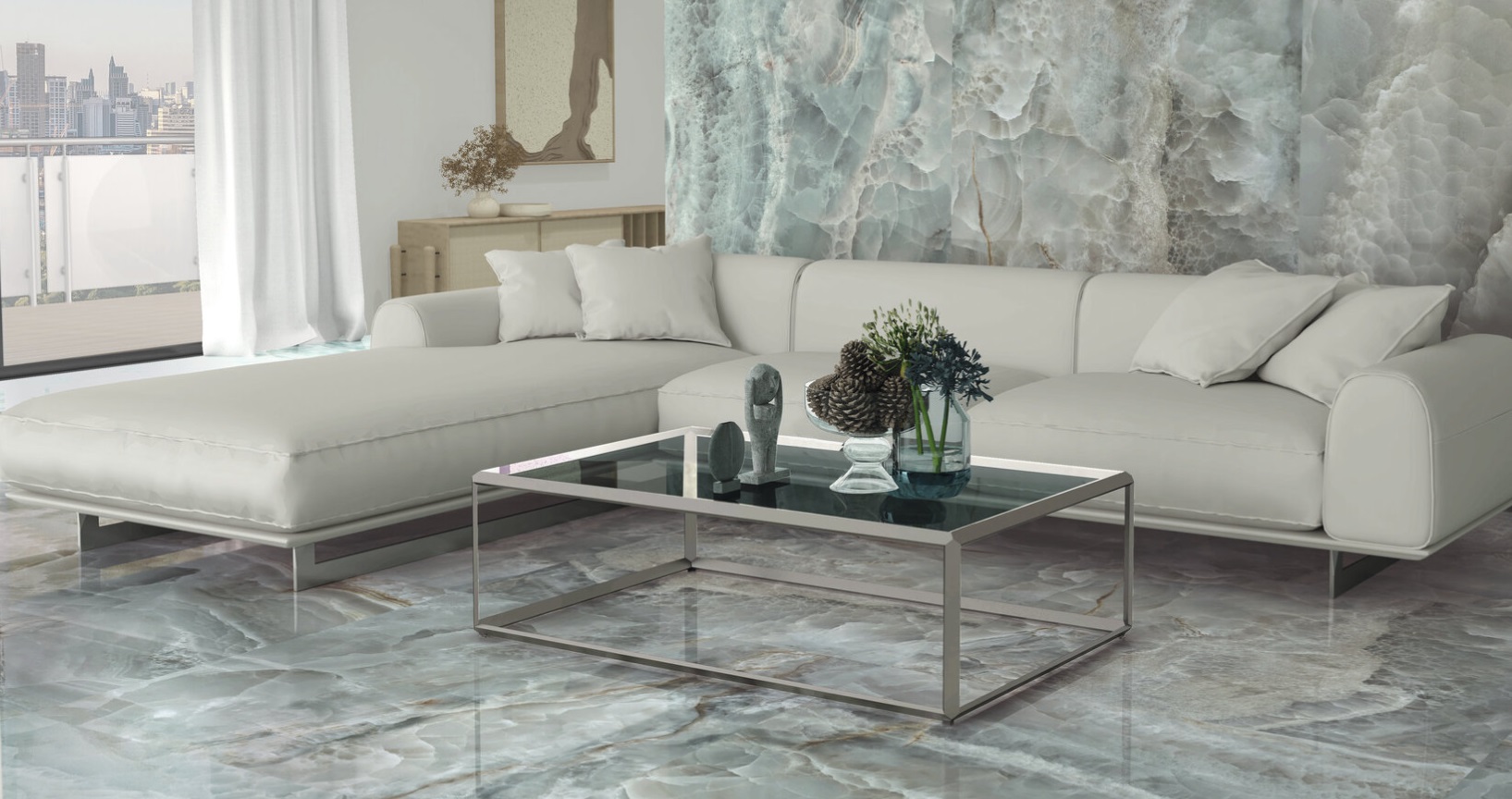 Großformatfliese AB Saphire Jade 120x260cm 7 mm
