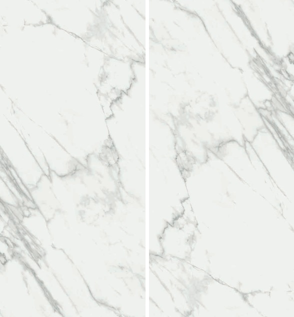Großformatfliese Mirage Jewels JW14 Statuario Venato 120x278cm oder 160x320 cm 6 mm
