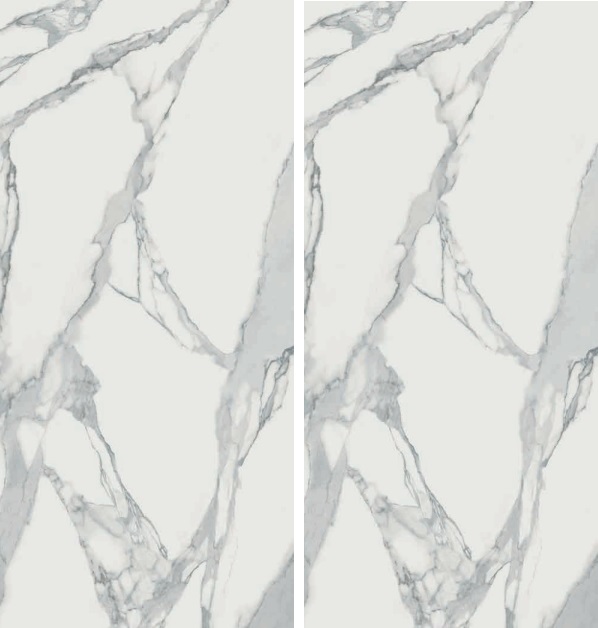 Großformatfliese Mirage Jewels JW12 Statuario Lunensis 120x278cm 6 mm