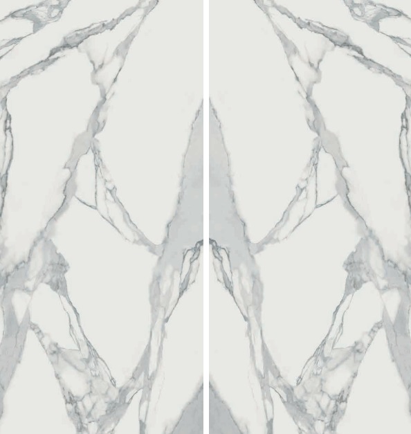 Großformatfliese Mirage Jewels JW12 Statuario Lunensis 120x278cm 6 mm
