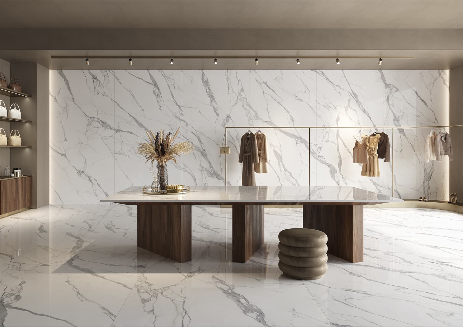 Großformatfliese Ava Statuario Reale 120x280cm 6 mm