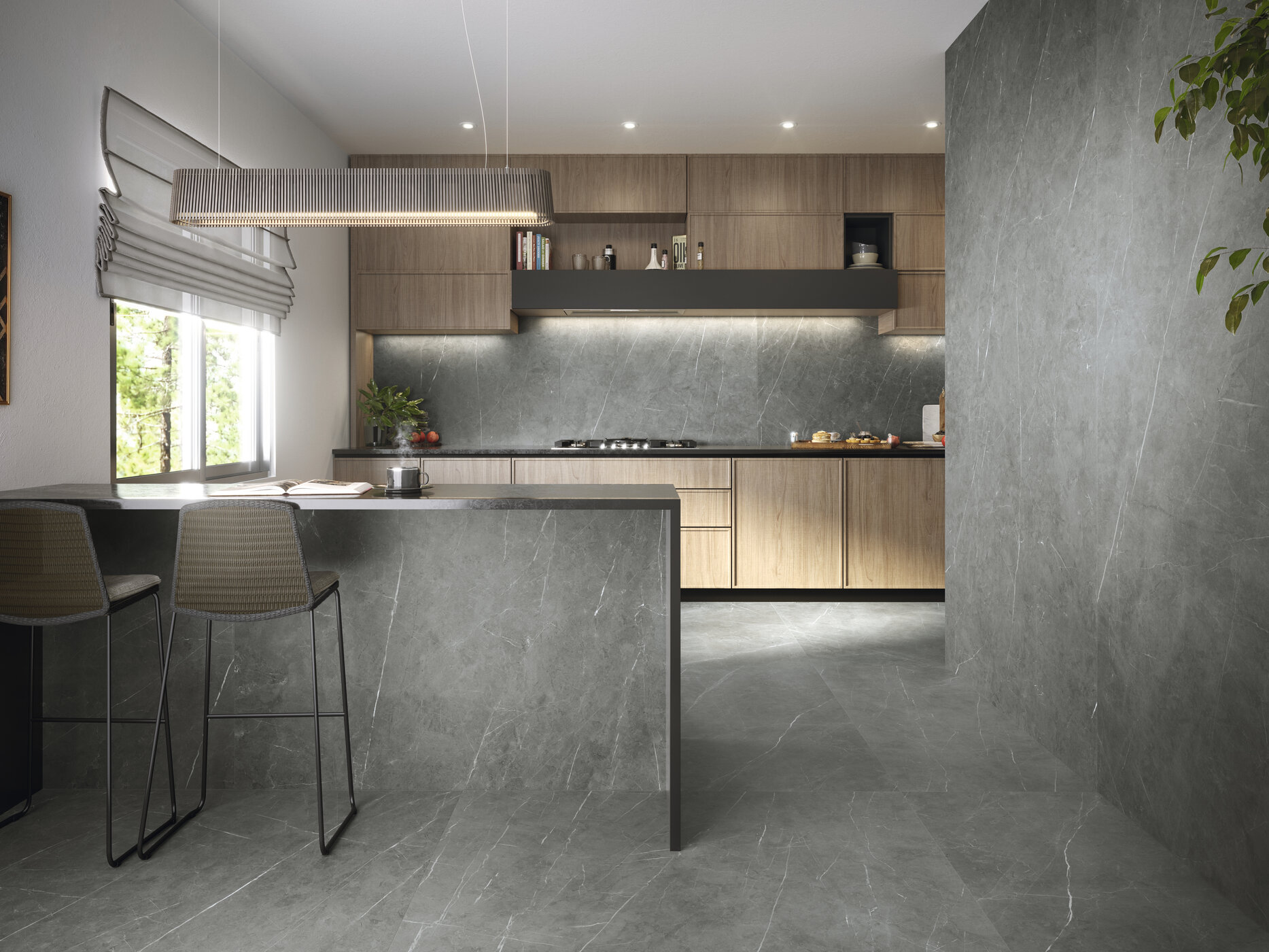 Großformatfliese AB Tessino Grey 120x260cm 6 mm oder 7 mm