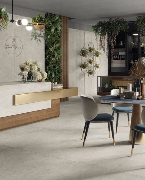 Großformatfliese Mirage Viceversa VV02 Perla 120x278cm 6 mm
