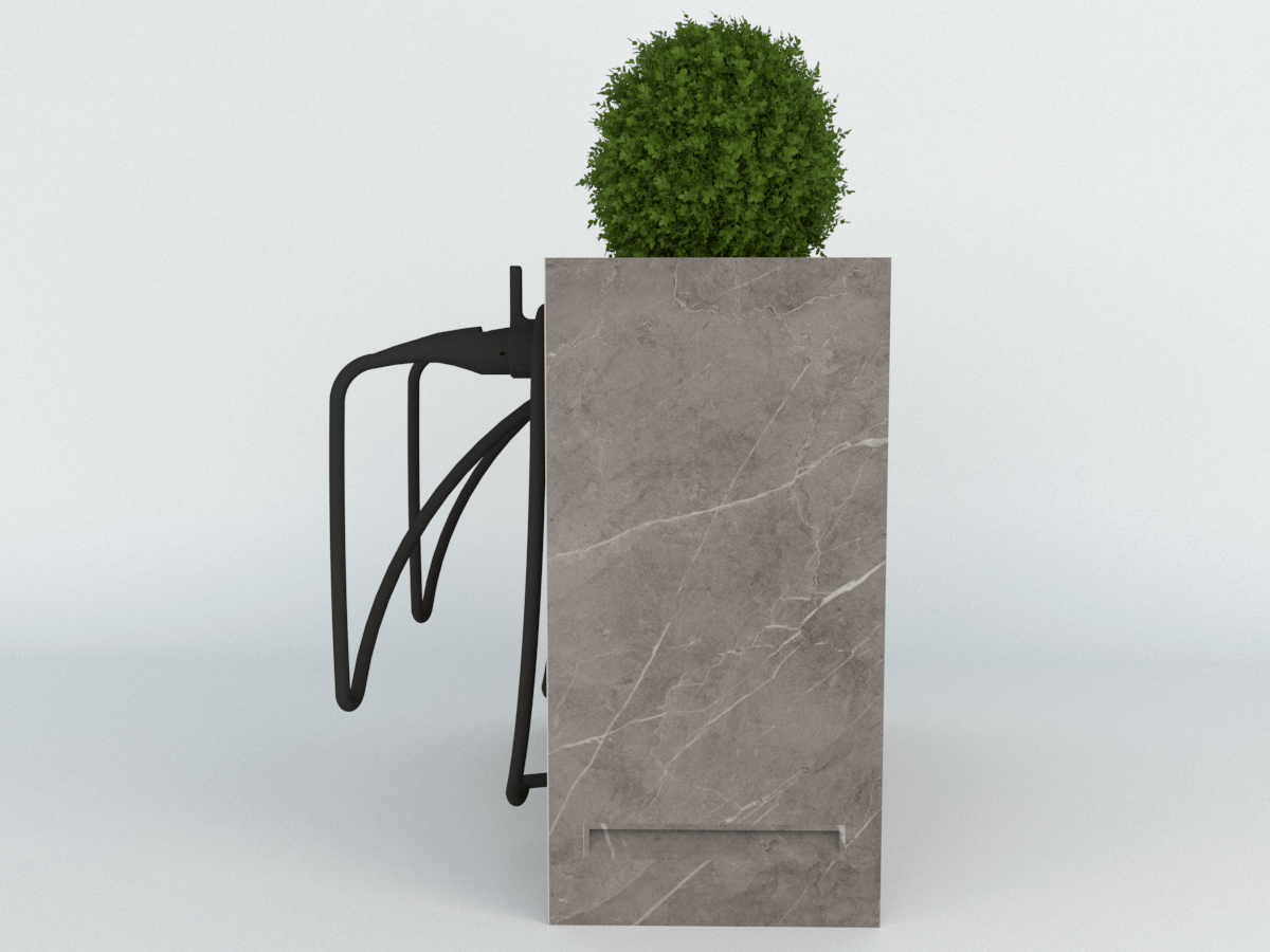 Diebstahlschutz Wallbox oder Ladeziegel verschließen als Blumentopf 100x40x80cm