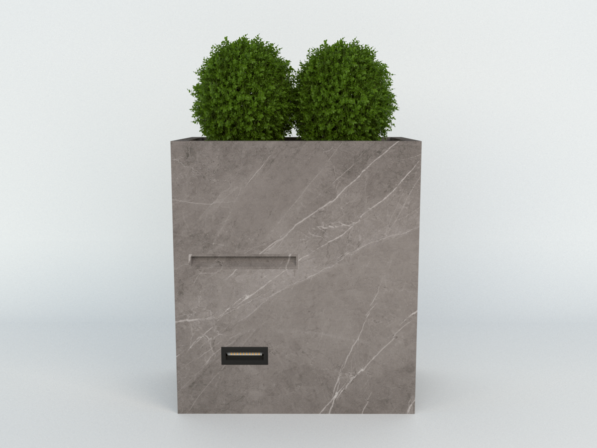 Diebstahlschutz Wallbox oder Ladeziegel verschließen als Blumentopf EVSE 70x40x80cm