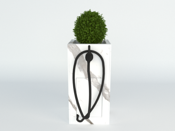 Diebstahlschutz Wallbox oder Ladeziegel verschließen als Blumentopf 40x40x80cm