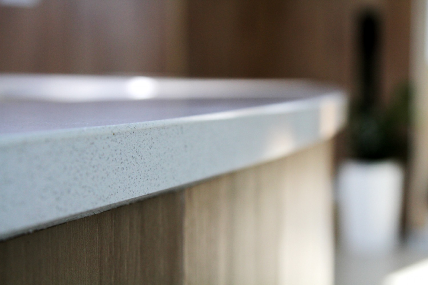 Technistone Brilliant White küchenarbeitsplatte aus Konglomerat nach Maß, Weiß – Poliert