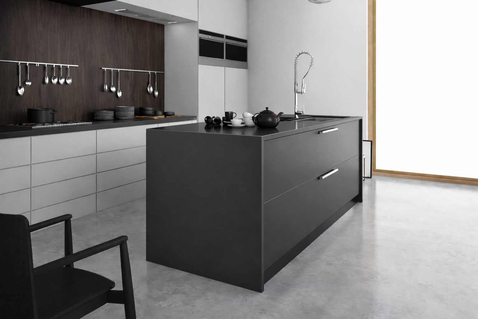 Konglomerate F-Quartz Dark Grey für die Arbeitsplatte