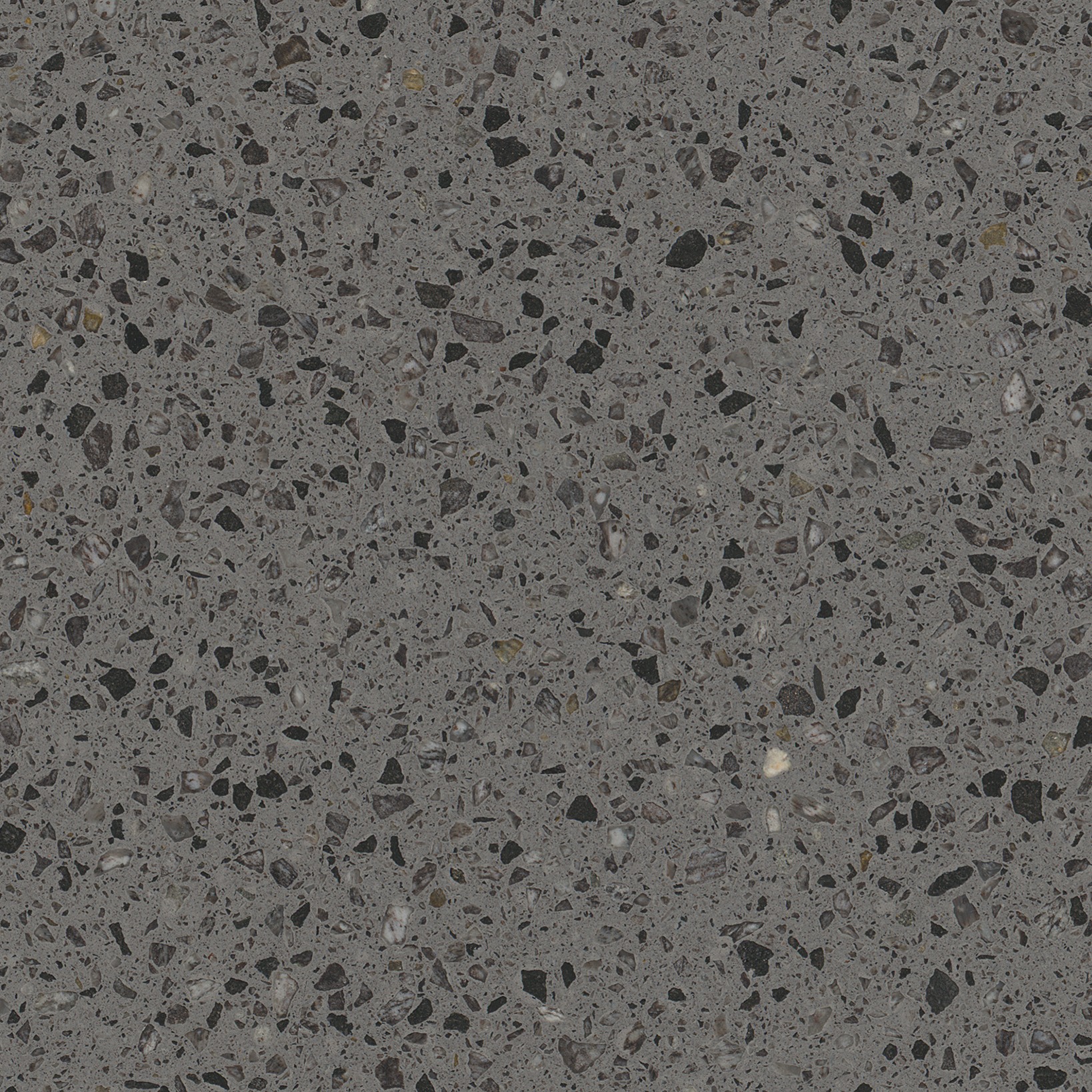 Technistone Taurus Terazzo Grey küchenarbeitsplatte aus Konglomerat nach Maß, Grau – Matt