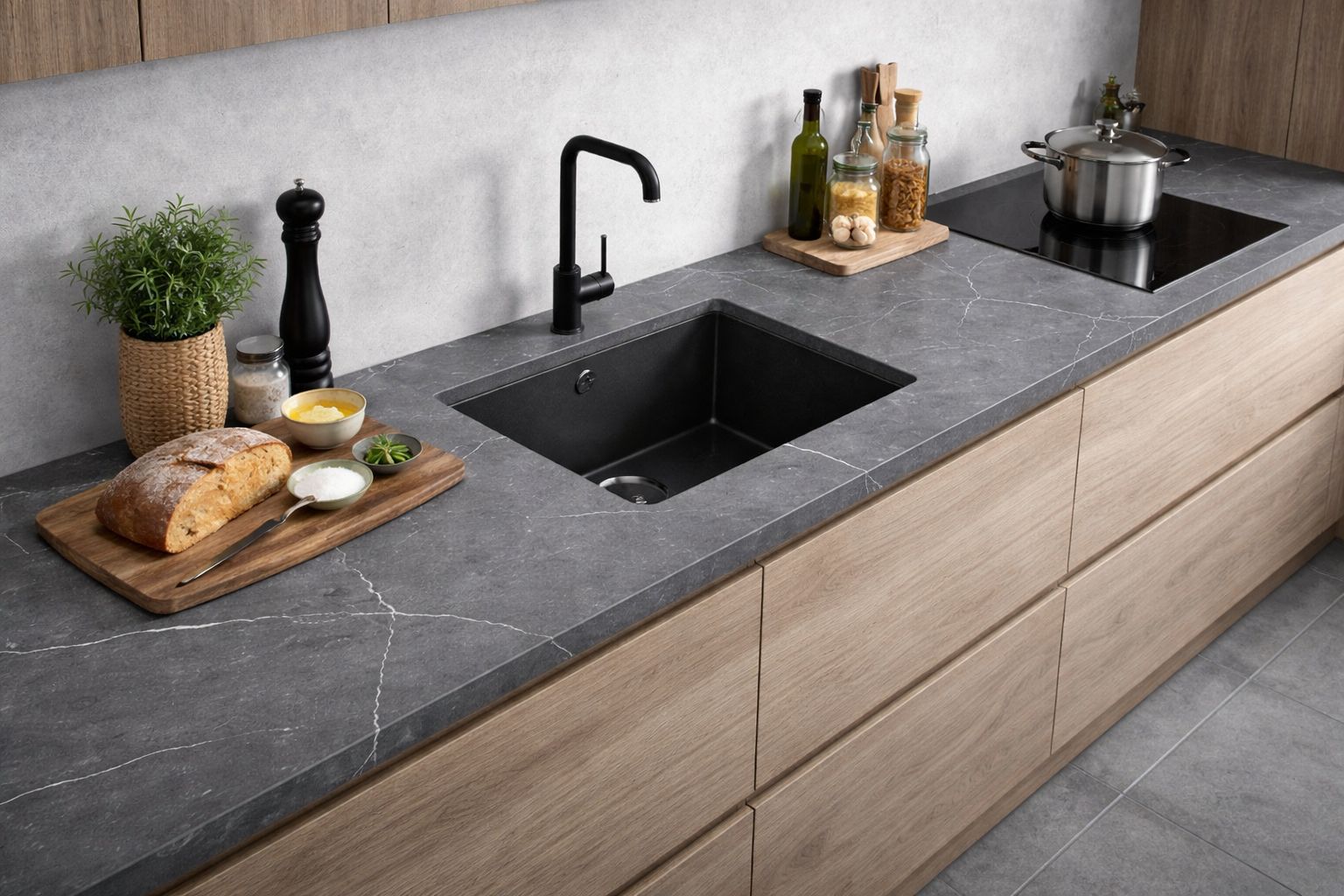 Konglomerate F-Quartz Concrete Pulse für die Arbeitsplatte