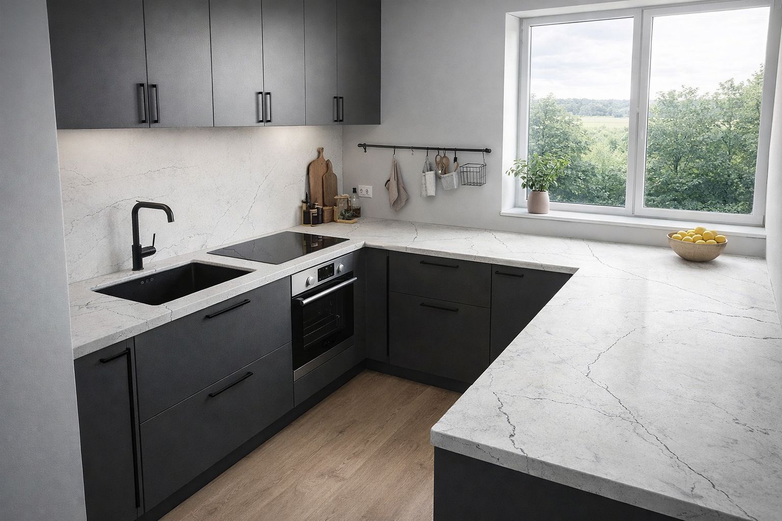 Konglomerate F-Quartz Concrete Motion für die Arbeitsplatte