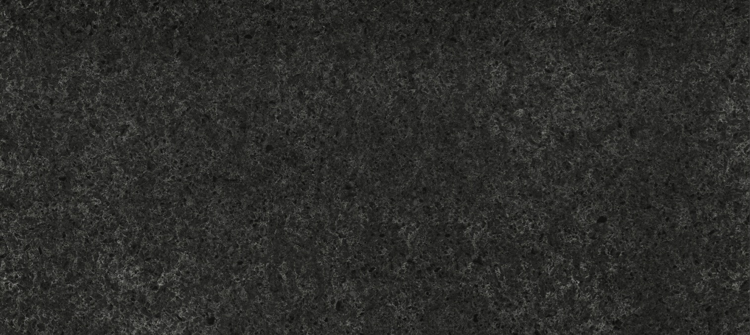 Technistone Noble Imperial Grey küchenarbeitsplatte aus Konglomerat nach Maß, Schwarz – Poliert