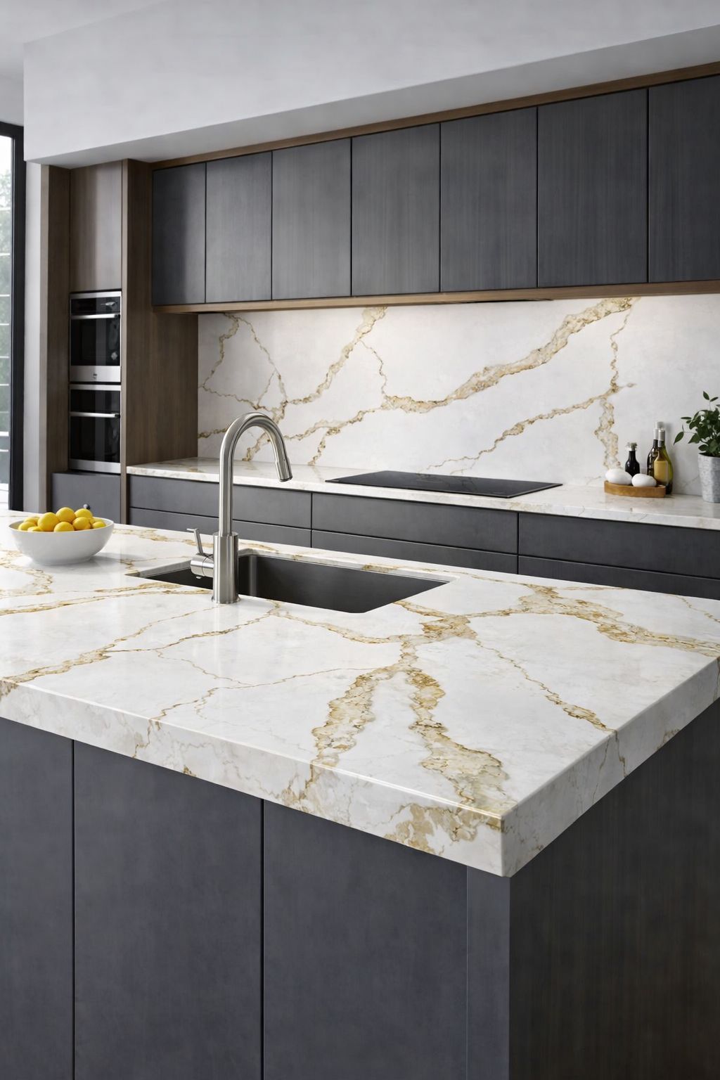 Konglomerate F-Quartz Calacatta Leonardo für die Arbeitsplatte