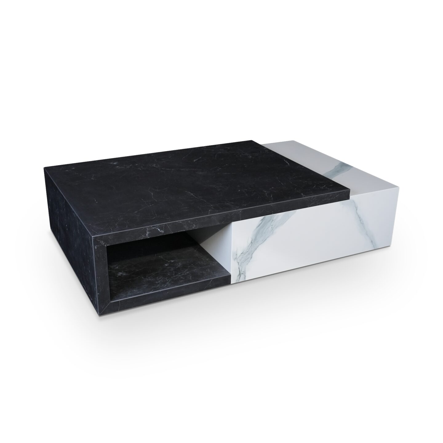 Tisch Franko Maximo aus Franko Keramik Statuario Altissimo & Nero Greco 152×91
