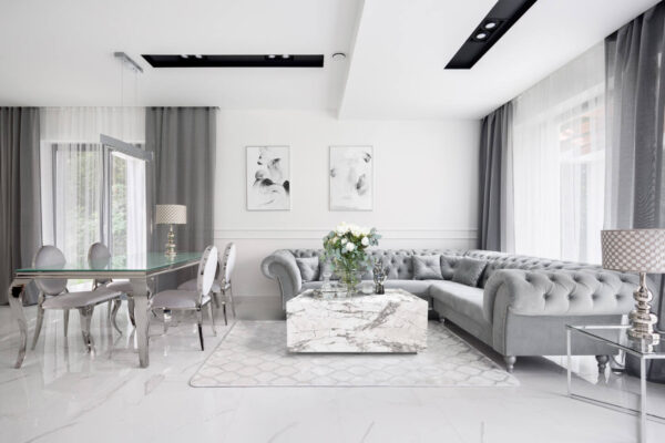 Tisch Franko Neyo aus Franko Keramik Invisible White 91×91