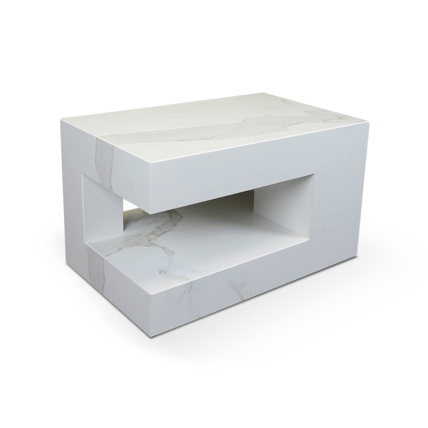 Tisch Franko Triss aus Franko Keramik Calacatta Michelangelo 72×42