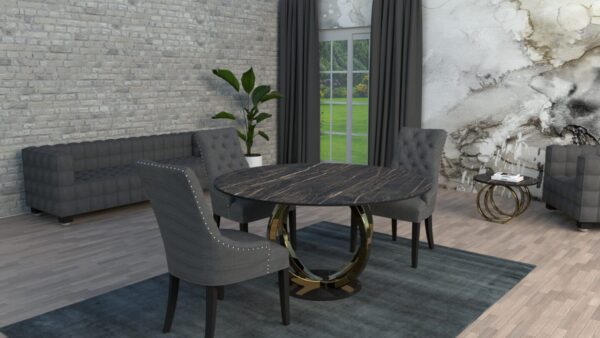 Tisch Franko Gota aus Franko Keramik Noir Desir Ø160