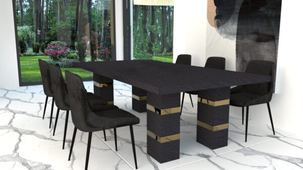 Tisch Franko Hercules aus Franko Keramik Ardesia Nero A Spacco 240×120