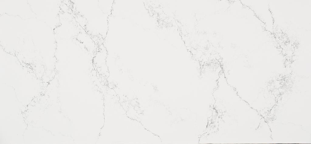 Küchenarbeitsplatte aus Konglomerat nach Maß, Weiß – Caesarstone Empira White - Poliert