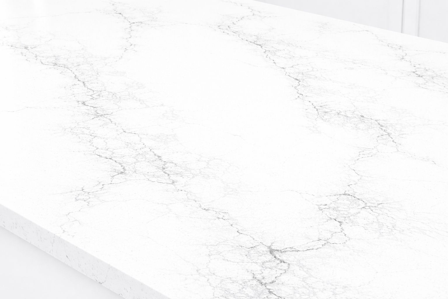 Küchenarbeitsplatte aus Konglomerat nach Maß, Weiß – Caesarstone Empira White - Poliert