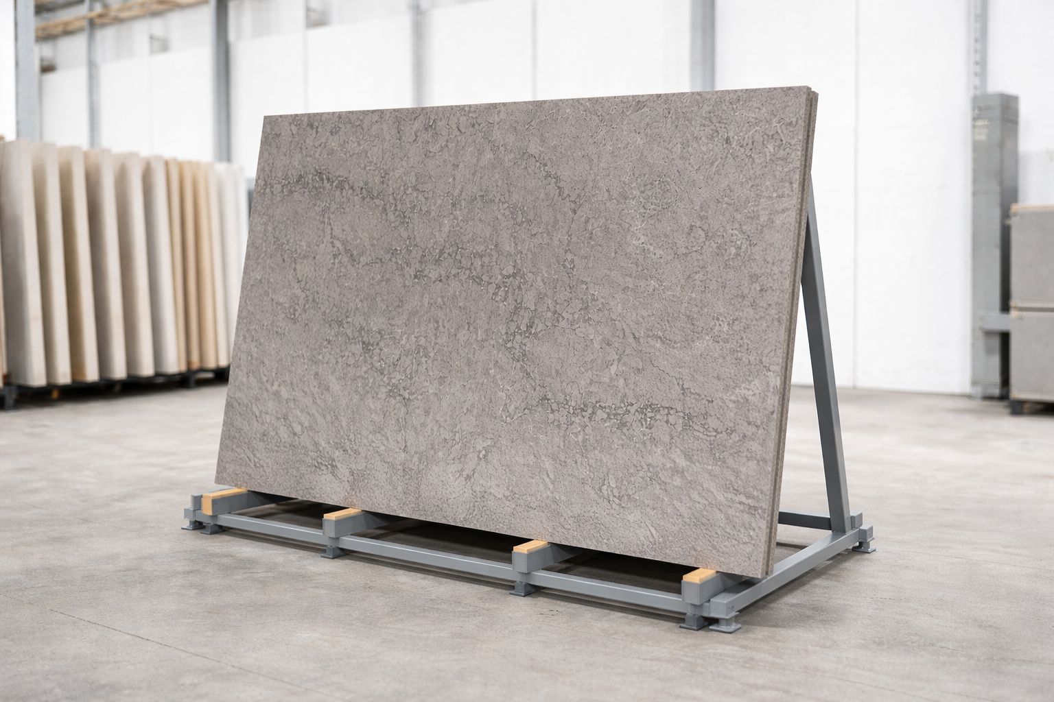 Küchenarbeitsplatte aus Konglomerat nach Maß, Grau – Caesarstone Turbine Grey - Poliert