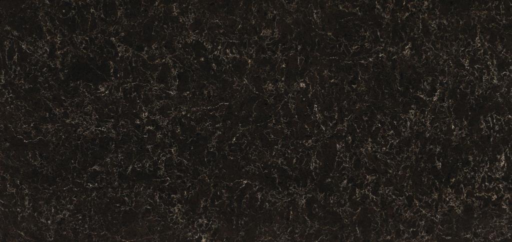 Küchenarbeitsplatte aus Konglomerat nach Maß, Schwarz – Caesarstone Woodlands - Poliert